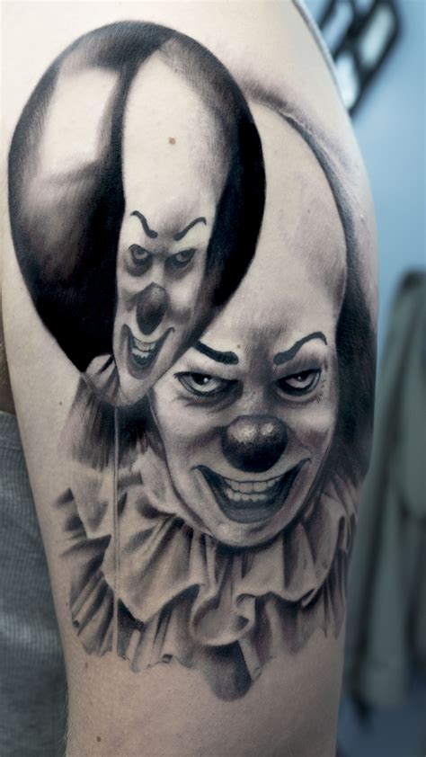 Eerie Pennywise Clown Tattoo