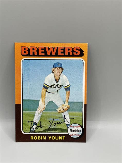 1975 Topps Robin Yount RC Rookie Card Milwaukee Brewers HOFer 223