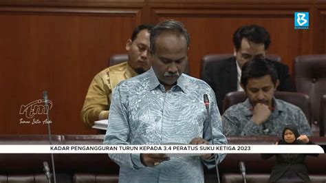 Kadar Pengangguran Turun Kepada 3 4 Peratus Suku Ketiga 2023 YouTube