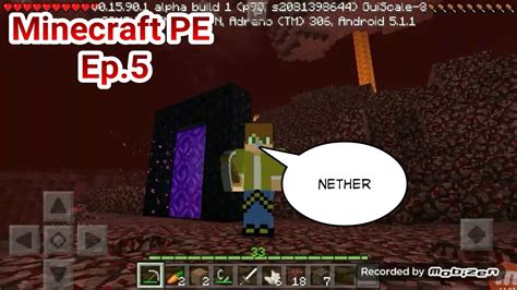 Minecraft PE Let S Play Ep 5 Nether YouTube