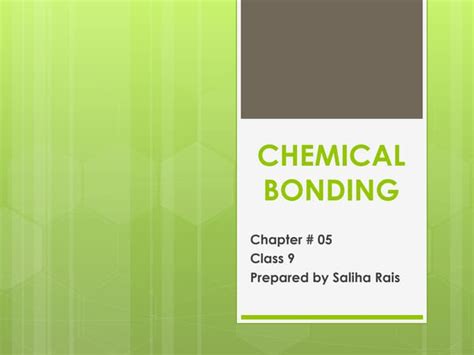 Chemical Bonding Powerpoint