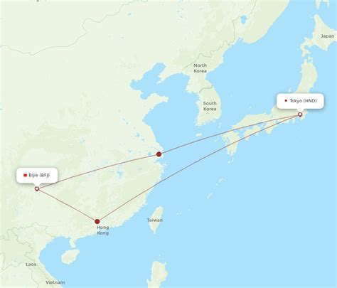 All Flight Routes From Bijie To Tokyo Bfj To Hnd Flight Routes