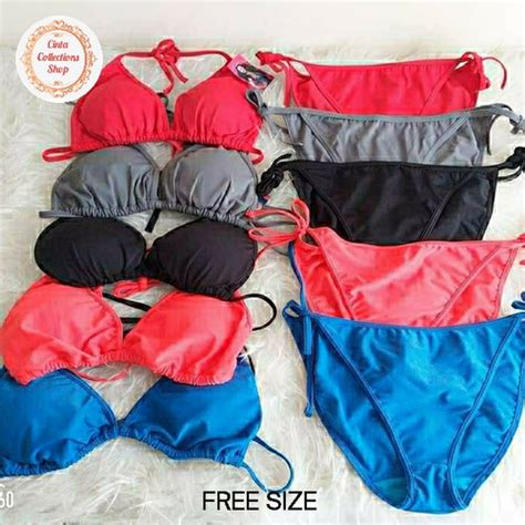 Jual Bikini Sexy Set Celana Dalam Ukuran All Size Spandex Aneka Warna Kota Batam
