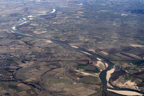 Po River Valley Italy aerial view panorama 20249544 Stock Photo at Vecteezy