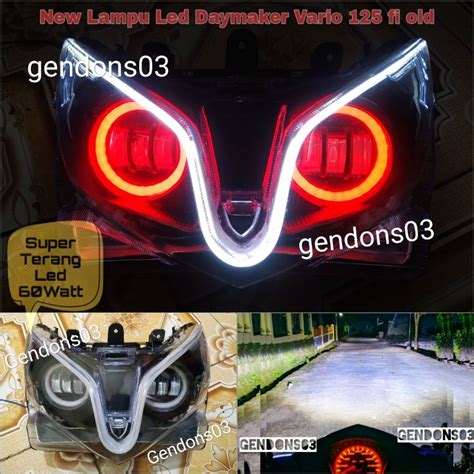 Jual New Reflektor Lampu Projie Led Daymaker 3 Lensa Cusstom Vario 125