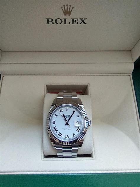 Wts Rolex Dj 41 126334 Fluted Oyster Roman White 2020 Full Kit R