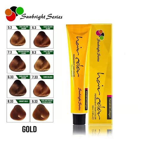 Sunbright Series Keratin Hair Color Red Gold Copper And Mahogany