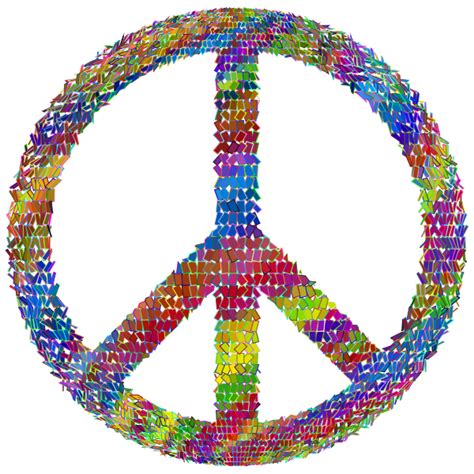 Psychedelic Prismatic Peace Sign Free SVG