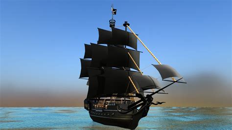 D Model Pirate Ship Vr Ar Low Poly Cgtrader