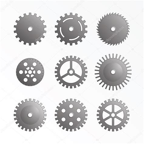 Set Of Gear Wheels Vector Stock Vector Image By Attsetski 16923433