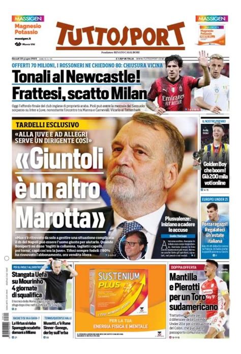 Rassegna Stampa Juve Prime Pagine Quotidiani 22 Giugno