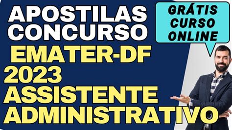 Baixar Apostila Emater Df Assistente Administrativo Gr Tis Curso