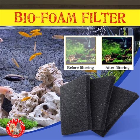 Aquarium Foam Filter, Bio-Foam Filter for Aquarium 50*50*2cm or 4cm for ...