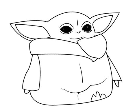 Desenhos Do Baby Yoda Para Imprimir E Colorir Pintar