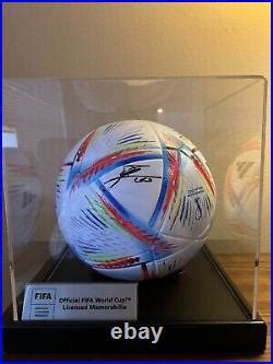 Lionel Messi Signed 2022 World Cup Soccer Ball In Acrylic Case | Signed ...