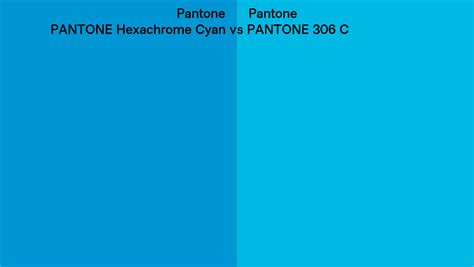 Pantone Hexachrome Cyan Vs PANTONE 306 C Side By Side Comparison