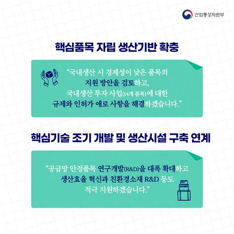 공급망 안정품목 185개 선정특정국 의존도 50 이하로 정책뉴스 뉴스 대한민국 정책브리핑