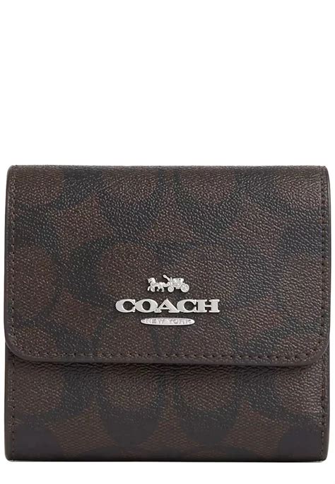 Coach Coach Small Trifold Wallet In Signature Canvas With Colorblock