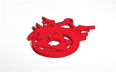 3d Design Fma Ouroboros Necklace Tinkercad