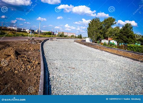 Road Construction Site, Stones and Gravel Stock Photo - Image of ...