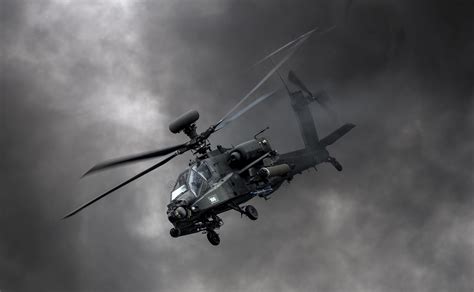 Apache Helicopter Wallpaper 4K