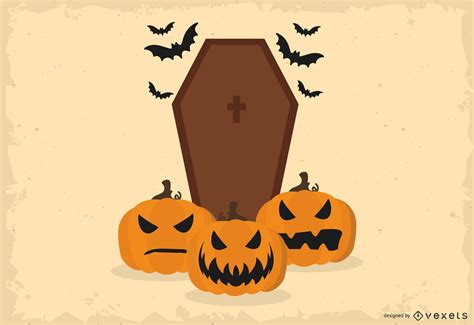 Halloween Coffin Illustration Vector Download