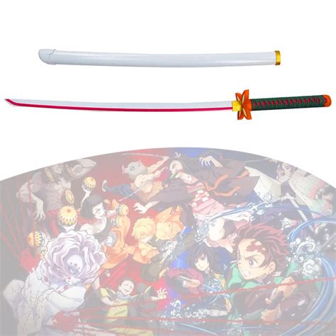 Buy 104cm Demon Slayer Wooden Katana Tanjirou Agatsuma Zenitsu Cosplay