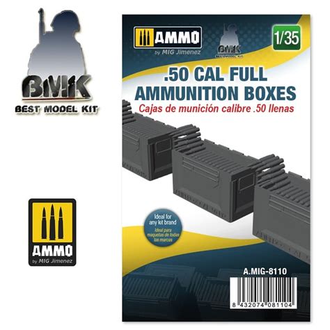 1/35 .50 cal Full Ammunition Boxes - BMK L'Univers Passion