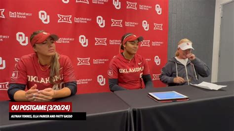 Watch Oklahoma Softballs Ut Arlington Postgame Press Conference