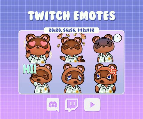 Tom Nook Animal Crossing Inspired Twitch Emotes Discord Emotes