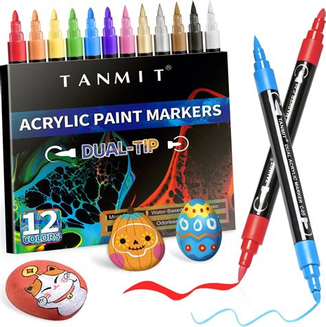 Amazon Acrylic Paint Marker Pens Pcs Dual Tip Pens With Soft