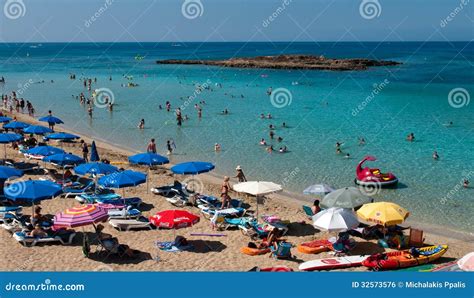 Beach At Protaras Cyprus Editorial Photo Image Of Resort 32573576