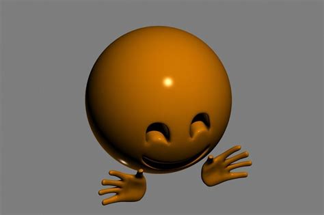 Emoji Hugging Face D Model Cgtrader