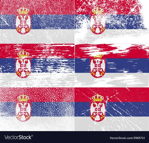 Flag of serbia with old texture Royalty Free Vector Image