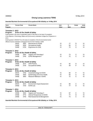 Degree Transcripts PDF