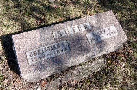 Christian C Suter 1848 1893 Monumento Find A Grave