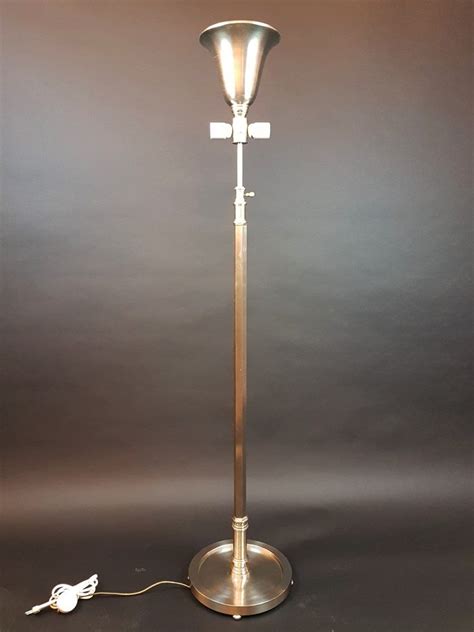 Proantic Lampadaire En Métal Chromé Vers 1940