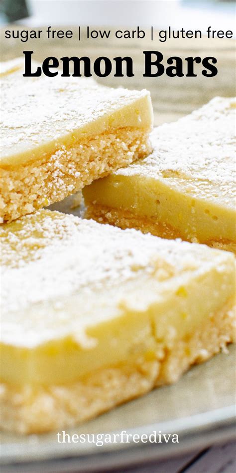 Sugar Free Low Carb Lemon Bars Low Carb Lemon Bars Lemon Dessert