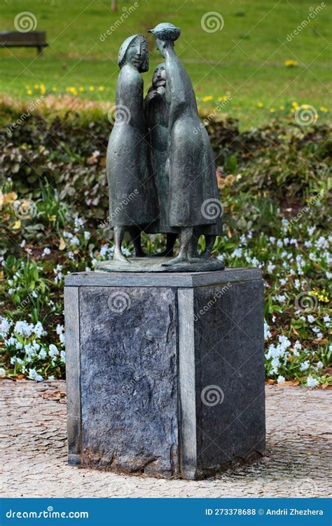 Plauen Germany March The Three Gossips By Volker Beier