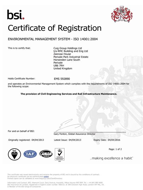 Fillable Online Mcrail Co Environmental Management System Iso