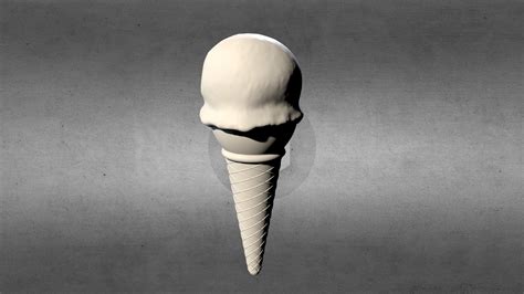 D Cad Single Scoop Ice Cream D Model By Ideabeans B Fd Sketchfab