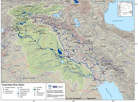 Map Of Euphrates River Region