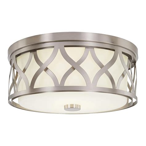 Home Decorators Collection Light Brushed Nickel Flush Mount With