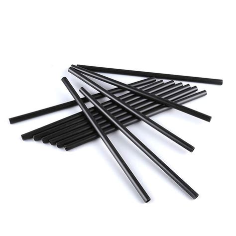 Buy Black Straw 4mm Black Thin Plastic Disposable Short Straws For Bar