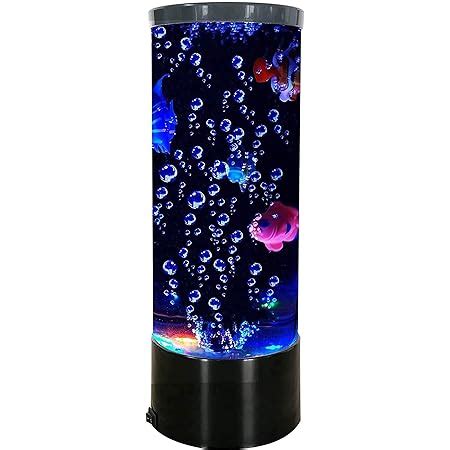 Playlearn Colonne Bulles Avec Poissons Et Lumi Res Led Noir Grande