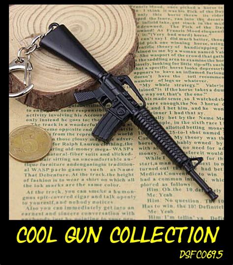 Aliexpress Buy Hot Sale Black Gun Series M Toy Keychain Assault Rifle Gun Model Key Ring