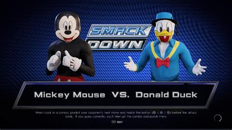 WWE 2K22 Mickey Mouse Vs Donald Duck YouTube