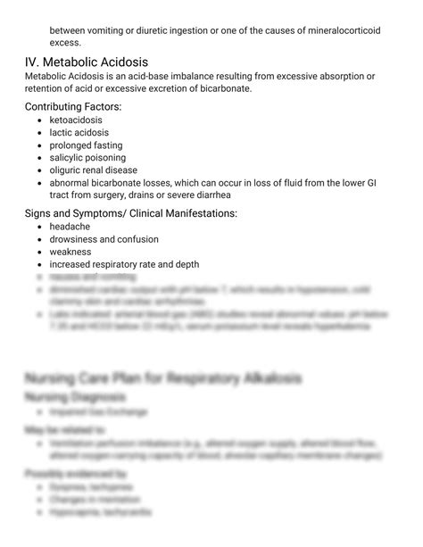 Solution Acid Base Imbalances Nursing Care Plan Management Studypool