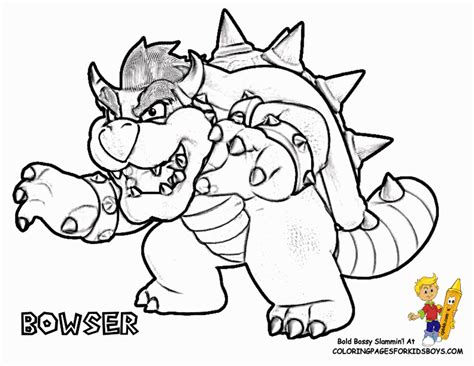 Bowser Coloring Pages Free Coloring Home