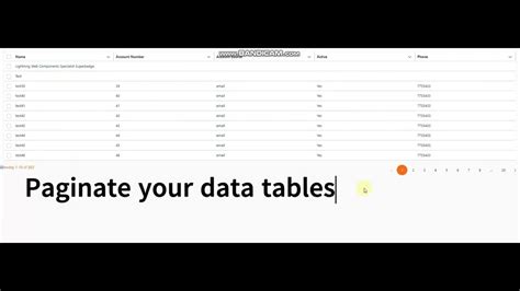 Pagination In Lwc Salesforce Lwc Youtube